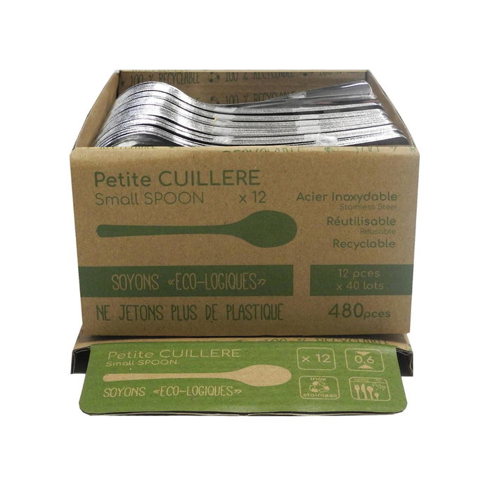 Set 12 Cucharas Postre Acero Inox Ecologic Slim Amefa 0,5 mm