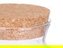 Giftdecor Jarron Ancho con Tapon de Corcho Transparente y Natural Vidrio y Corcho 24x25x24 cm