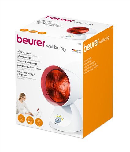 Beurer Lámpara Infrarrojos IL-35 (616.12) para Resfriados y Dolores Musculares con Gafas