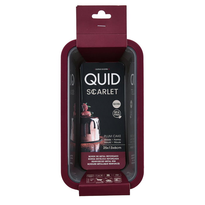 Molde Cake Silicona Reforzado Scarlet Quid 25x13x6 cm (12 Unidades)