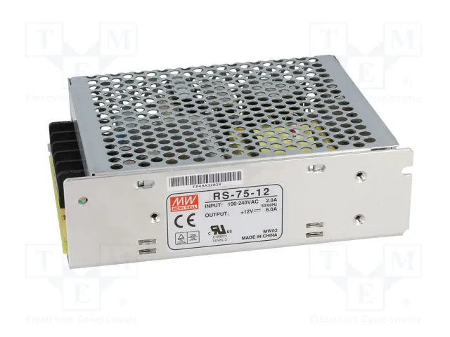 MEAN WELL RS-75-12 Fuente de alimentación de 75W 12VDC