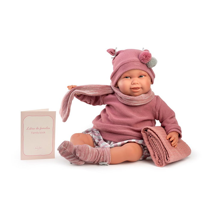 Muñecas Antonio Juan Muñeca Reborn Bebé Realista Martina 52cm con Peso Real y Mantita Incluida - Juguete para Niñas +3 Años