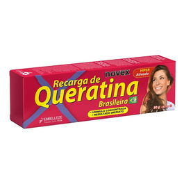 Novex Recarga de Queratina Brazilian Keratin Tratamiento Capilar Reconstructor 80g