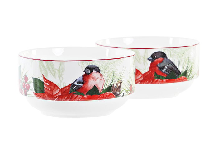 DKD Home Decor Bol Navidad Tradicional Porcelana Rojo Verde 4 Unidades 13.5 x 13.5 x 7 cm DKD Home Decor Bol Navidad Tradicional Porcelana Rojo Verde 4 Unidades 13.5 x 13.5 x 7 cm