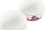 DKD Home Decor Bol Navidad Tradicional Porcelana Rojo Verde 4 Unidades 13.5 x 13.5 x 7 cm