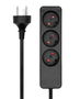 ProXtend Regleta de 3 tomas 7M EDB enchufe, negra