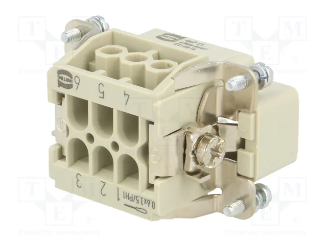 HARTING Han® Ex Plantilla de Contacto Macho 6+PE HARTING Han® Ex Plantilla de Contacto Macho 6+PE