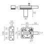 Micel Crr01 Cerrojo de Seguridad Sobreponer, 5 Llaves, Acero Latonado, Placa 106 x 65 mm