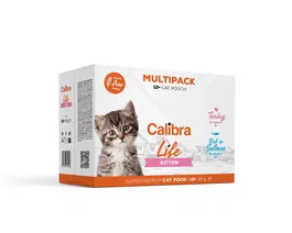 Calibra Life Pouch Kitten Multipack Alimento Húmedo para Gatos Bebés, 12 x 85 gr