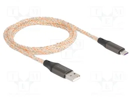 DeLOCK Cable USB 2.0 Tipo-A a USB Type-C con Iluminación RGB, 1 m