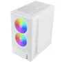Mars Gaming MC-ONYX Caja Gaming Minitorre MicroATX Blanca, Frontal Mesh, Cristal Templado, Incluye 3 Ventiladores ARGB, GPU 292mm