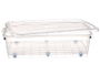 Kipit Bajo Cama Transparente 40L con 6 Ruedas - 72.2 x 46.5 x 20 cm (Set de 6)