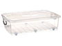 Kipit Bajo Cama Transparente 40L con 6 Ruedas - 72.2 x 46.5 x 20 cm (Set de 6)
