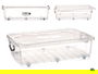 Kipit Bajo Cama Transparente 40L con 6 Ruedas - 72.2 x 46.5 x 20 cm (Set de 6)