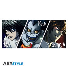 ABYstyle Alfombrilla Gaming XXL Death Note - Tríada L, Kira, Ryuk - 90 x 40 cm - Alfombrilla de Ratón con Licencia Oficial