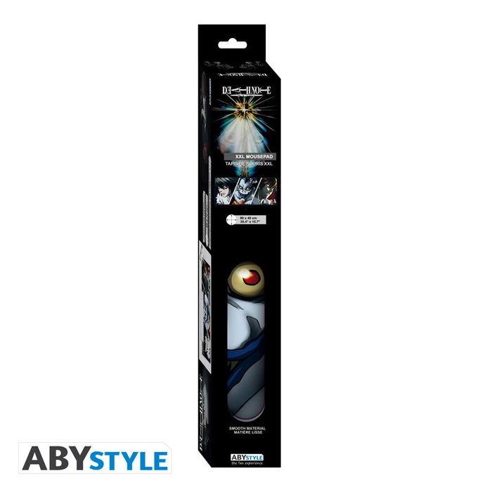 ABYstyle Alfombrilla Gaming XXL Death Note - Tríada L, Kira, Ryuk - 90 x 40 cm - Alfombrilla de Ratón con Licencia Oficial