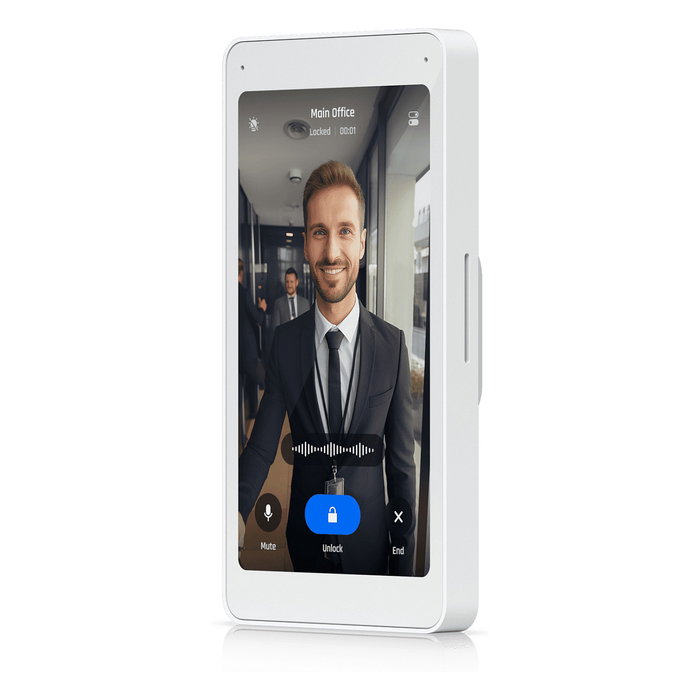 Ubiquiti Intercom Viewer - Pantalla táctil de 5" (12.7 cm) para pared, Blanco, Vidrio/Policarbonato, Resolución 720x1280, PoE, Micrófono y Altavoces incorporados Ubiquiti Intercom Viewer - Pantalla táctil de 5" (12.7 cm) para pared, Blanco, Vidrio/Policarbonato, Resolución 720x1280, PoE, Micrófono y Altavoces incorporados