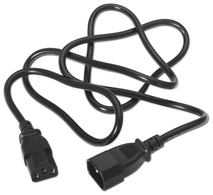 Aisens Cable de Alimentación CPU C13 Hembra a C14 Macho Negro 1,5m