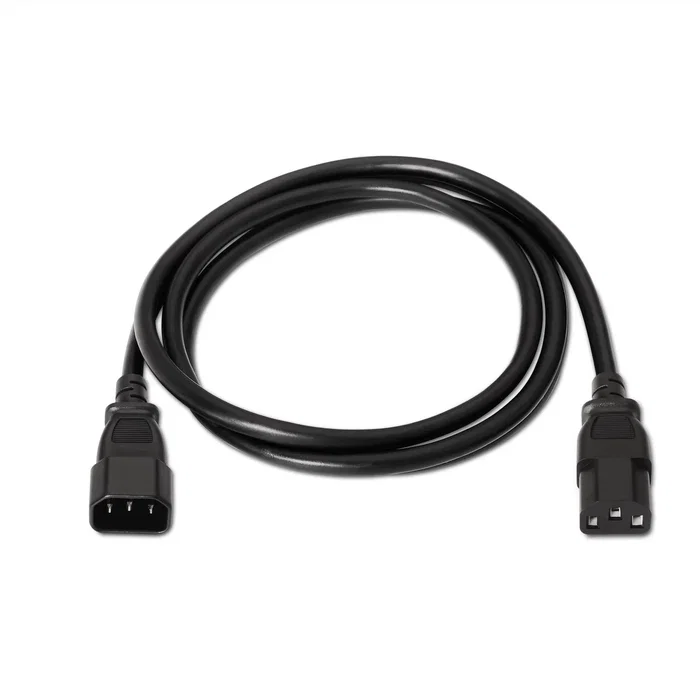 Aisens Cable de Alimentación CPU C13 Hembra a C14 Macho 1,5m Negro