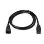 Aisens Cable de Alimentación CPU C13 Hembra a C14 Macho Negro 1,5m