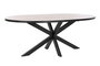 DKD Home Decor Mesa de Comedor de Metal y Mango Natural y Negro