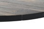 DKD Home Decor Mesa de Comedor de Metal y Mango Natural y Negro