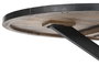 DKD Home Decor Mesa de Comedor de Metal y Mango Natural y Negro