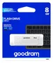 Goodram UME2 Pendrive USB 8 GB USB tipo A 2.0 Blanco, Velocidad de Lectura 20 MB/s, con Tapa