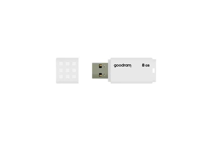 Goodram UME2 Pendrive USB 8 GB USB tipo A 2.0 Blanco, Velocidad de Lectura 20 MB/s, con Tapa