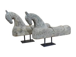 DKD Home Decor Escultura de Madera Tallada Pieza Única 70x15x40 cm