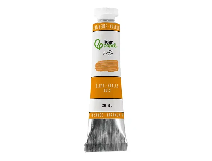 Liderpapel Pintura al Oleo 20 ml Naranja Permanente Tubo Aluminio