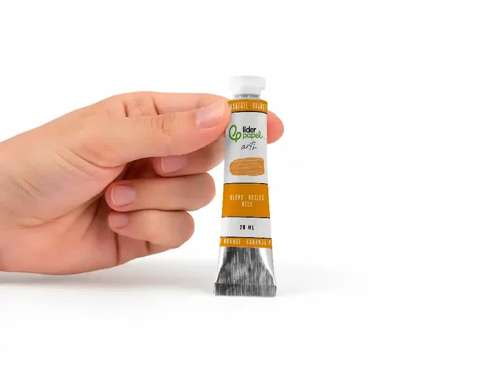 Liderpapel Pintura al Oleo 20 ml Naranja Permanente Tubo Aluminio