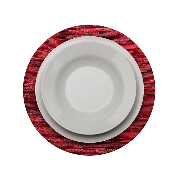 Versa Bajoplato Rojo Polipropileno 33x33 cm (6 Unidades)