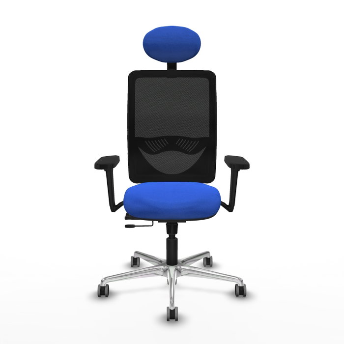 PIQUERAS Y CRESPO Silla de oficina Zulema con mecanismo Sincro/Traslack, Azul y Negro
