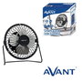 Avant Ventilador USB 4 Pulgadas (10 cm) 3W Negro - Para Ordenador y Escritorio