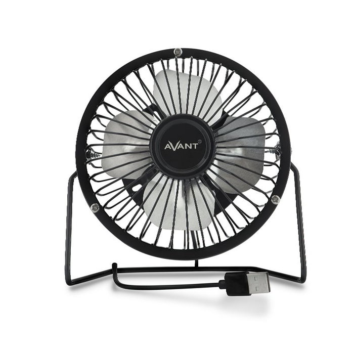 Avant Ventilador USB 4 Pulgadas (10 cm) 3W Negro - Para Ordenador y Escritorio