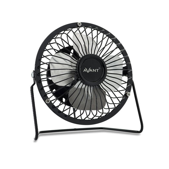 Avant Ventilador USB 4 Pulgadas (10 cm) 3W Negro - Para Ordenador y Escritorio