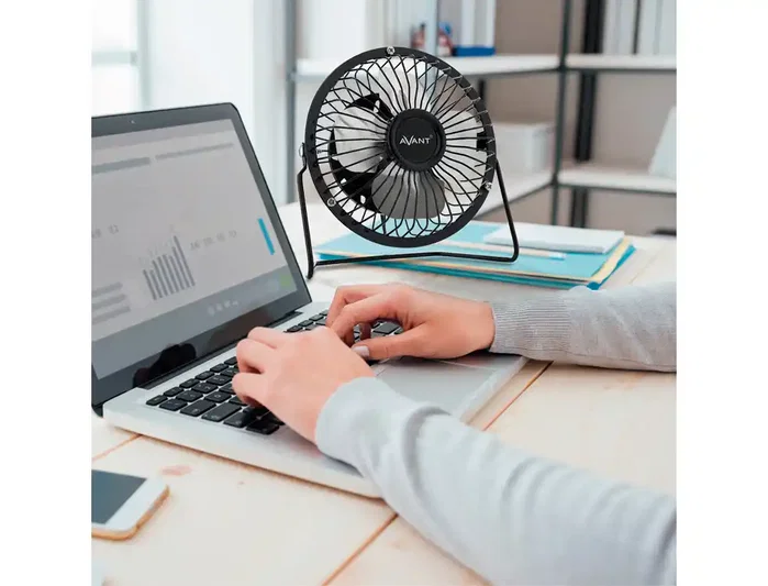 AVANT Ventilador de Sobremesa USB 4 Pulgadas Negro AVANT Ventilador de Sobremesa USB 4 Pulgadas Negro