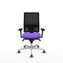 PIQUERAS Y CRESPO Silla de oficina Horna Lila y Negro con Brazos 3D