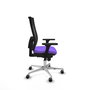 PIQUERAS Y CRESPO Silla de oficina Horna Lila y Negro con Brazos 3D