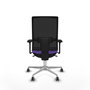 PIQUERAS Y CRESPO Silla de oficina Horna Lila y Negro con Brazos 3D