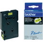 Brother Cinta Rotuladora Laminada TC-601 12mm Negro sobre Amarillo, 7,7m