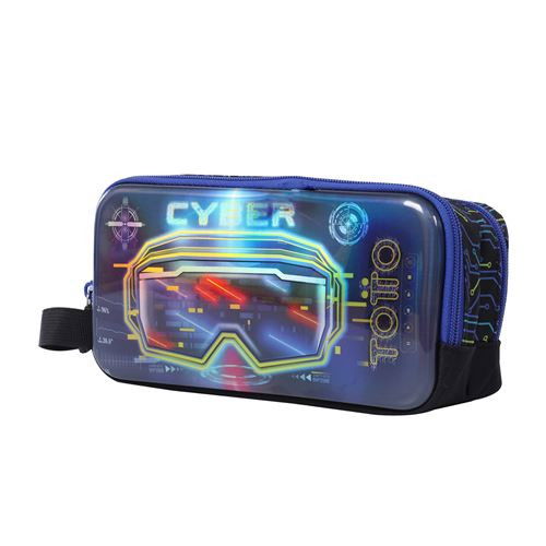 Totto Estuche Escolar Dos Compartimentos AJ52MTV001-2320-5CEU Multiuso Metaverse