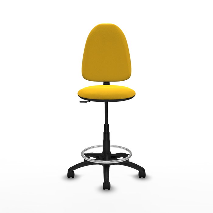 PIQUERAS Y CRESPO Taburete Aýna Amarillo con Respaldo Regulable PIQUERAS Y CRESPO Taburete Aýna Amarillo con Respaldo Regulable