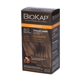 Biokap Tinte Rubio Claro 8.0 140ml - Cubre Canas, Nutre y Repara