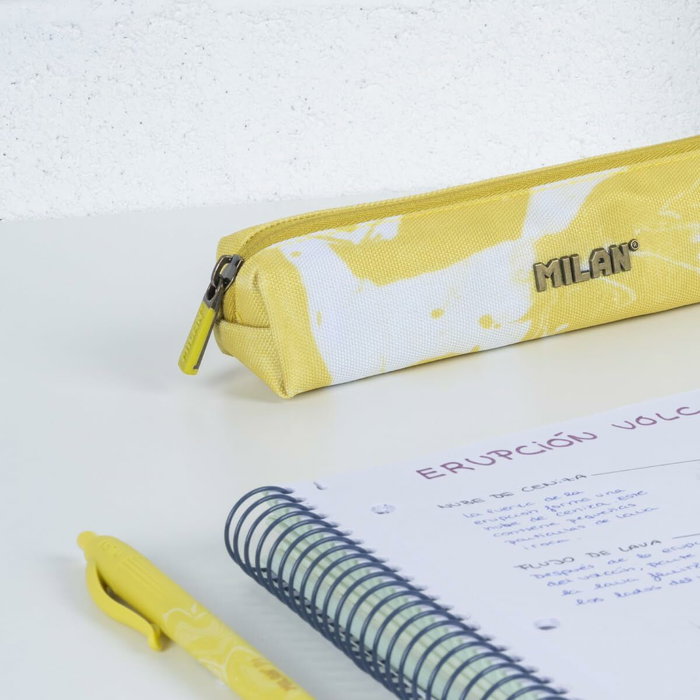 Milan Estuche Portatodo Mini Redondo Serie Lava Amarillo Milan Estuche Portatodo Mini Redondo Serie Lava Amarillo