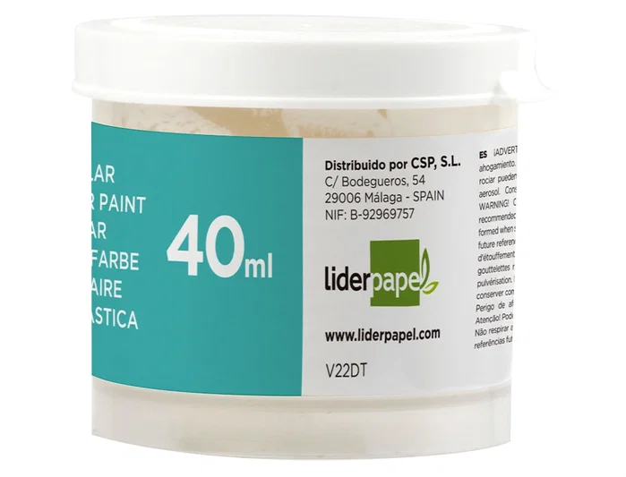 Liderpapel Témpera escolar blanca 40 ml Liderpapel Témpera escolar blanca 40 ml