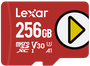 Lexar LMSPLAY256G-BNNNG Tarjeta MicroSDXC PLAY UHS-I 256 GB Clase 10 V30 U3 Velocidad Lectura 150 MB/s Rojo