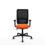 PIQUERAS Y CRESPO Silla de oficina Zulema Naranja y Negro