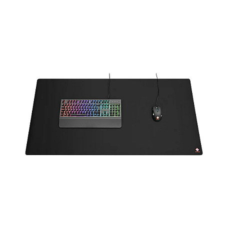 Deltaco Gaming Alfombrilla de ratón GAM-081 XXL para juegos, Negro, antiderrapante, base de caucho, bordes rematados